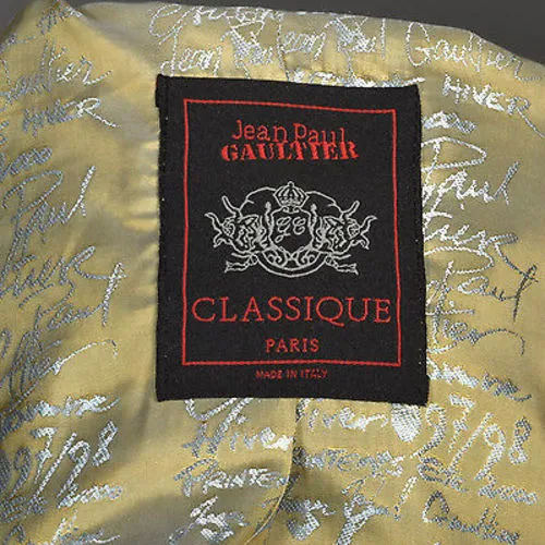 1990s Jean Paul Gaultier Classique Black Mini Skirt Suit with a Tuxedo Style Jacket