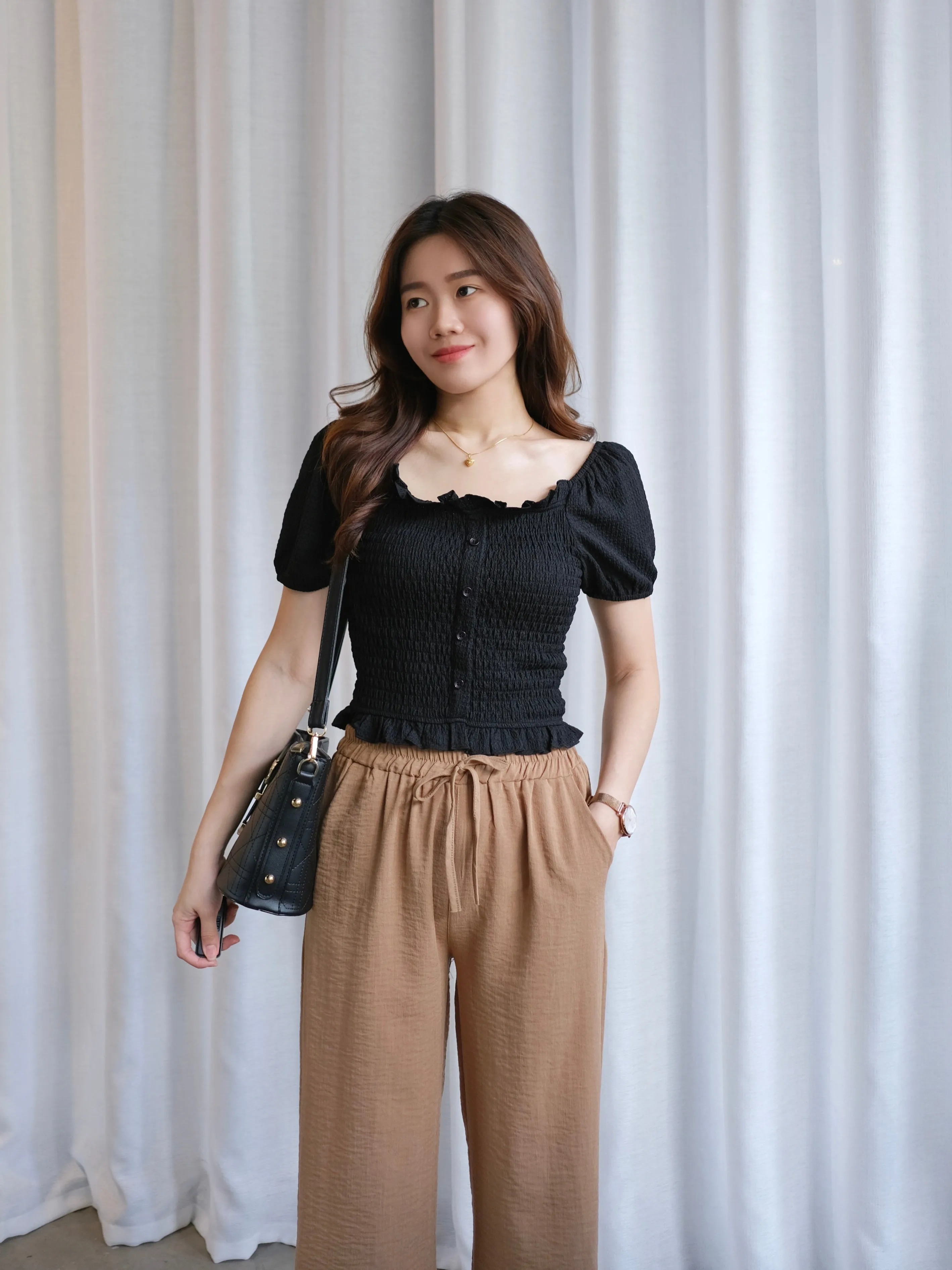 ACEWIN Basic Drawstring Waist Long Pants (Free Size) 501766