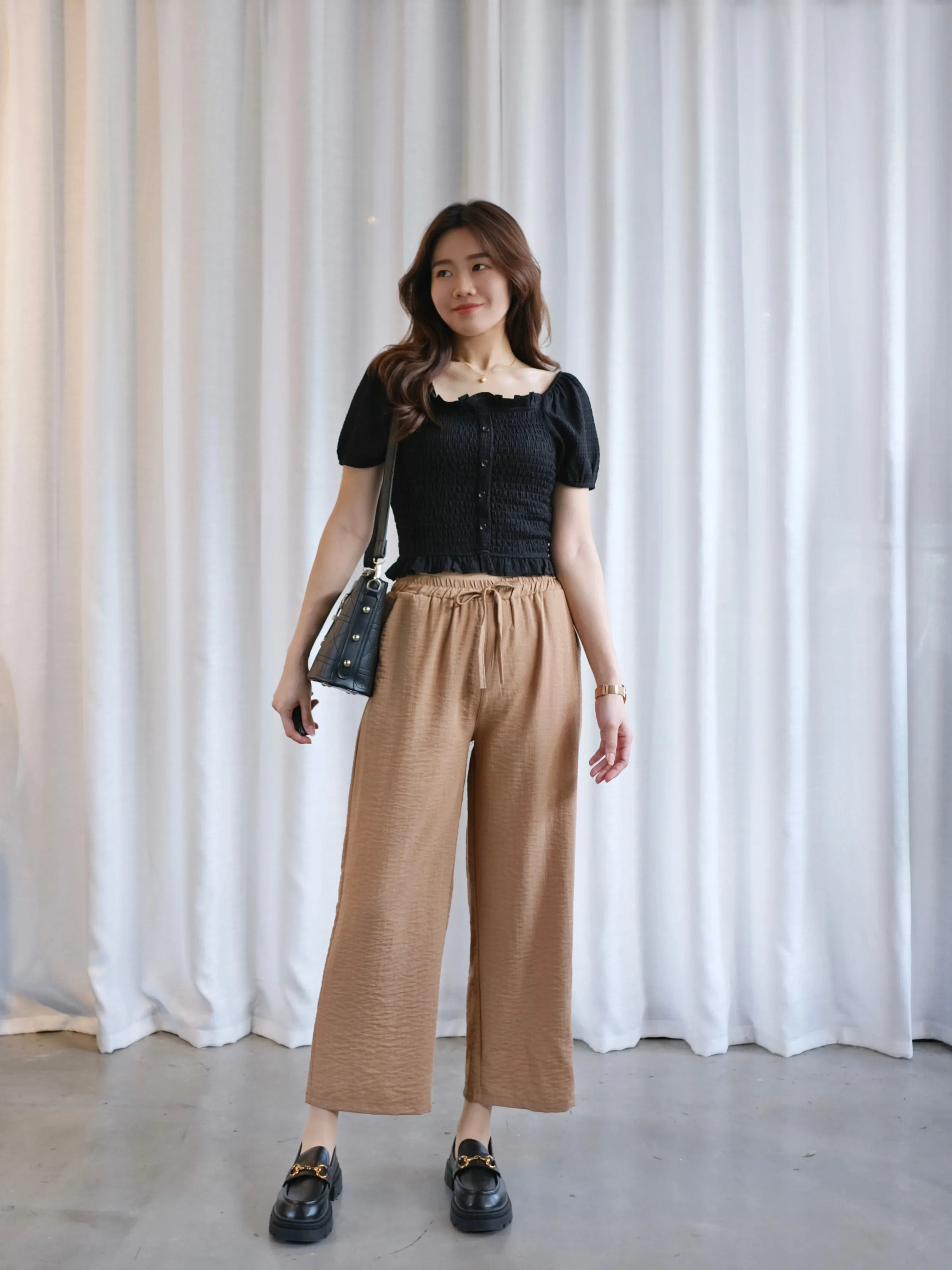 ACEWIN Basic Drawstring Waist Long Pants (Free Size) 501766