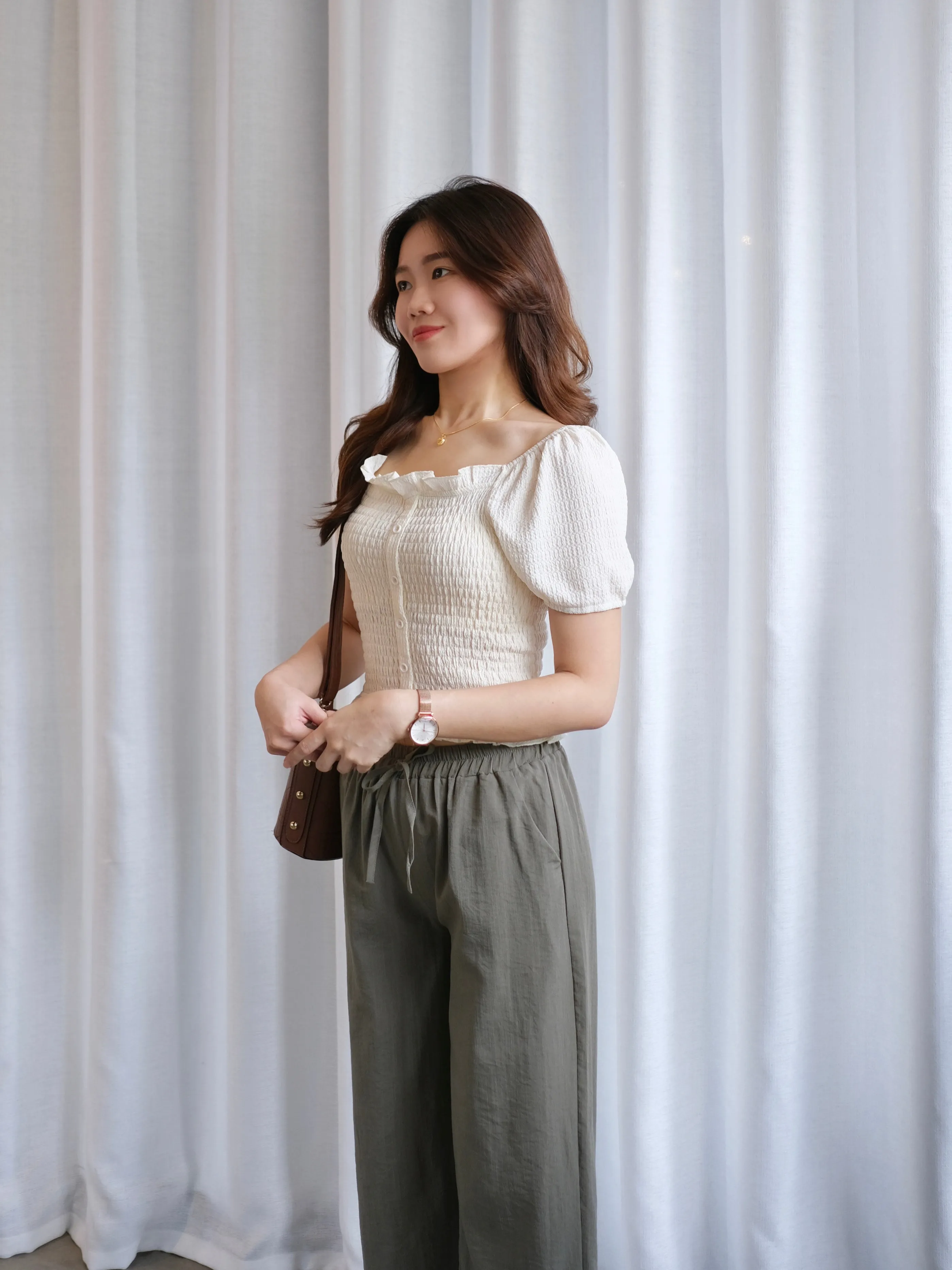 ACEWIN Basic Drawstring Waist Long Pants (Free Size) 501766