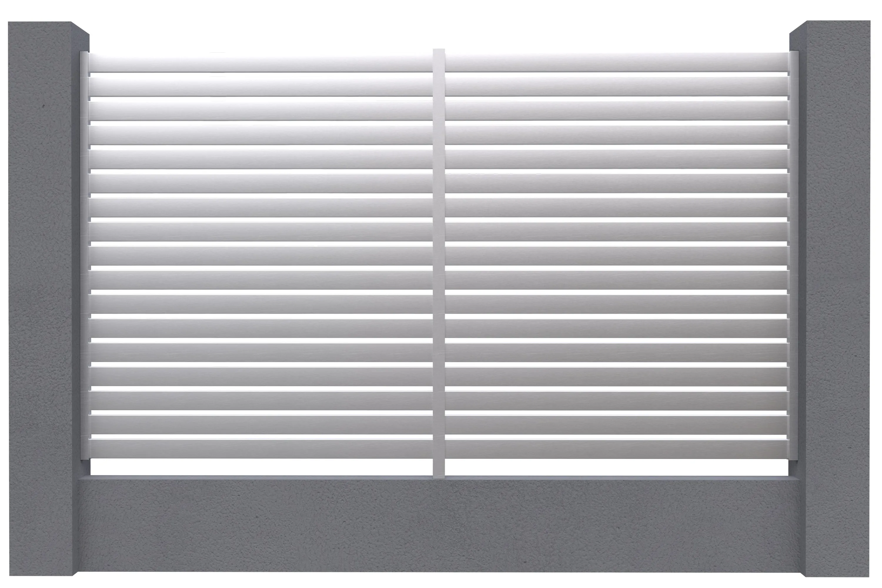 Aluminium Slat Screen Kit - Mill Finish,  1800mm high x 3000mm wide,  Slat fence panel