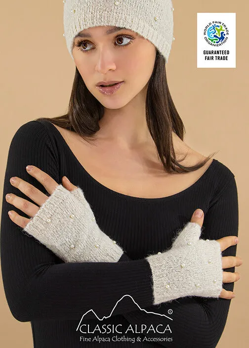 Amber Alpaca Fingerless Gloves