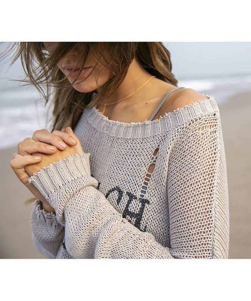 Bestseller Beach Bum Distressed Crew Khaki