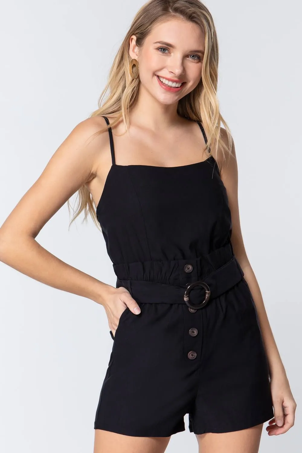 Cami Top Belted Summer Romper