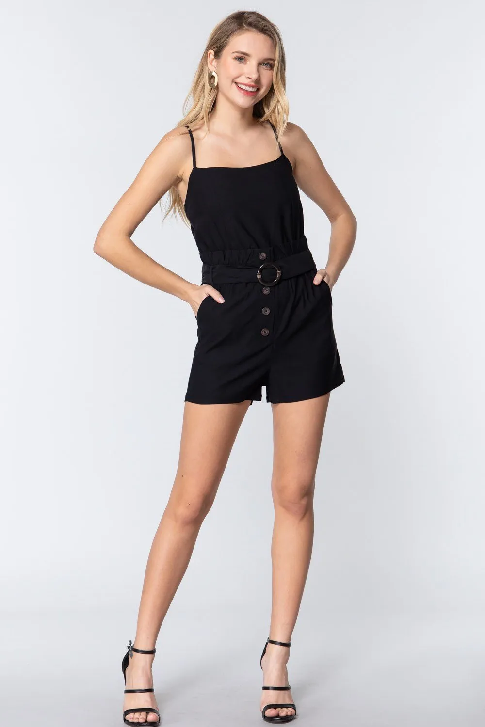 Cami Top Belted Summer Romper