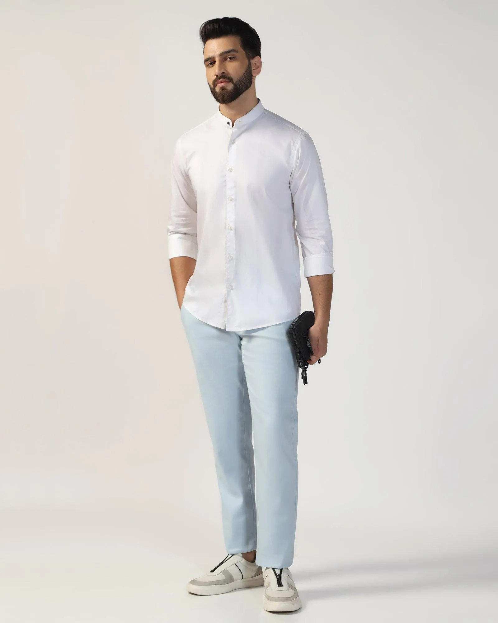 Casual White Stripe Shirt - Juni