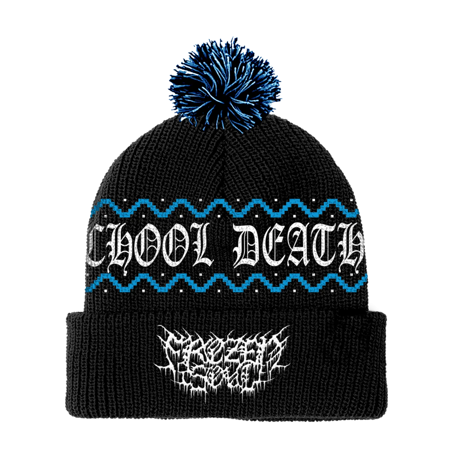 Cold School Death Metal Pom Beanie