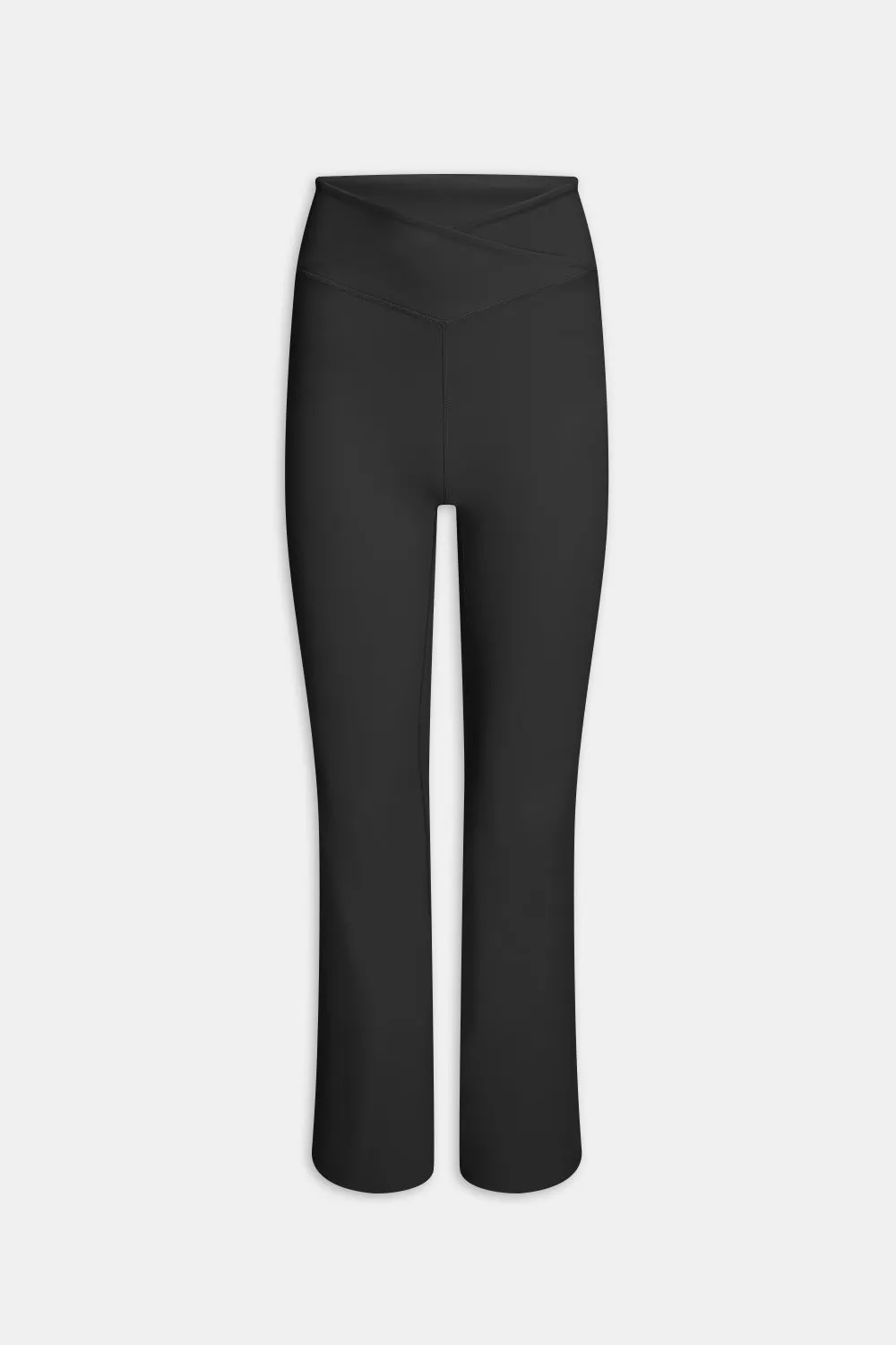 DAYFLEX WRAP HIGH WAISTED FLARED YOGA PANT - SHADOW BLACK