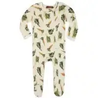 Fresh Veggies Organic Cotton Zipper Footed Romper