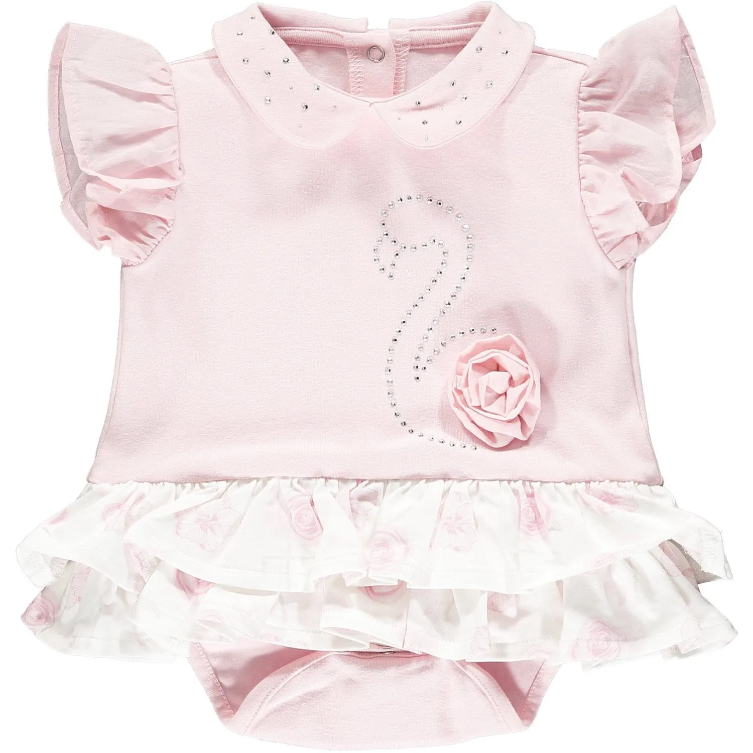 Little A - Flamingo Romper - Pink