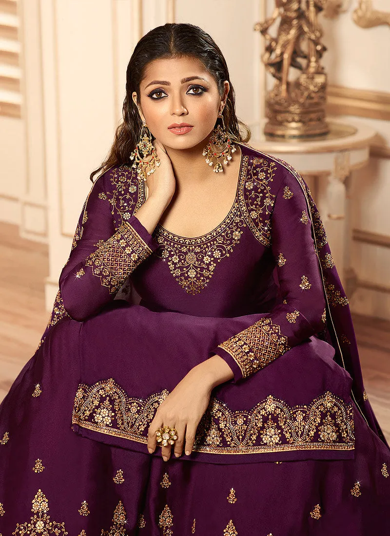 Magenta Wedding Lehenga Suit