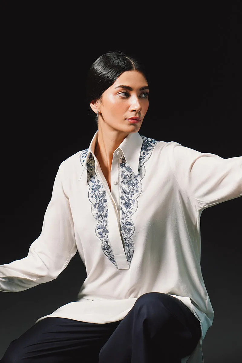 ‘Mehrab' Embroidered Shirt and Trouser Set
