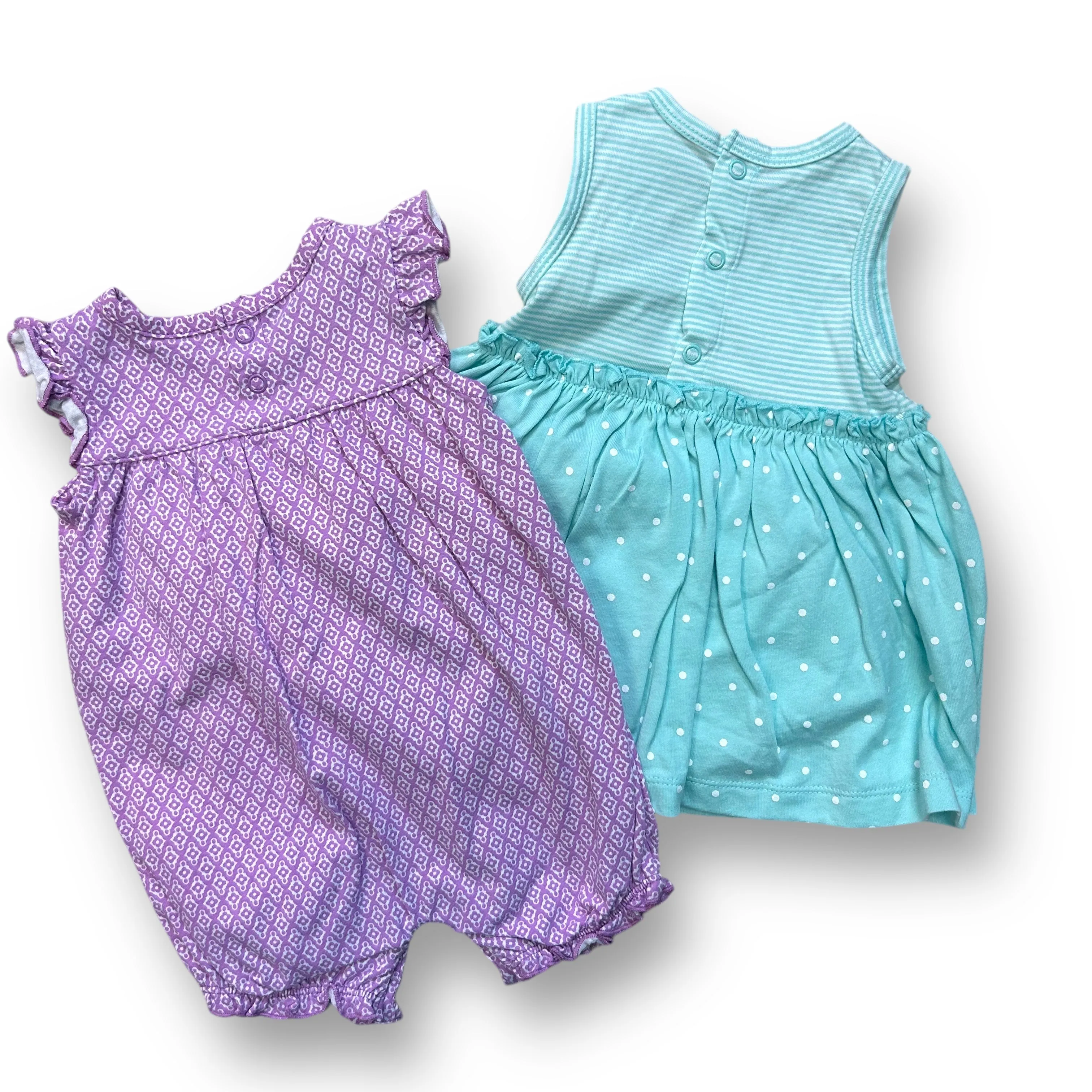 NEW! Girls Just One You Size 3 Months 2-Pc Romper & Dress Set