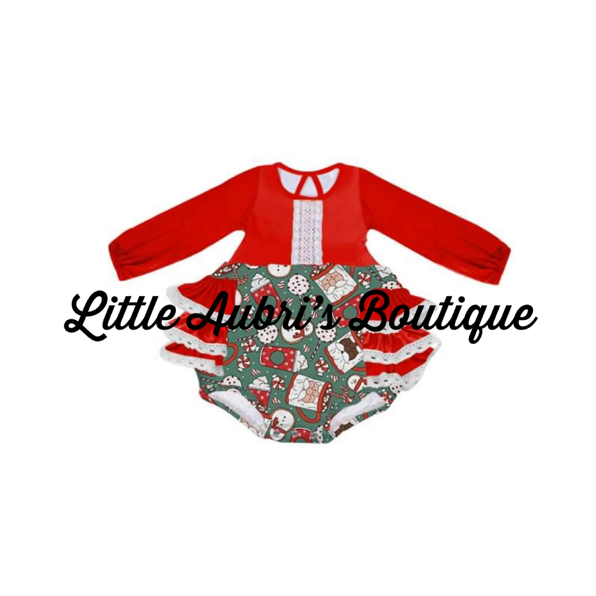 PREORDER Hot Cocoa Ruffle Lace Romper CLOSES 8/12