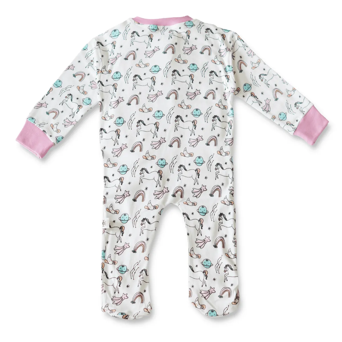 Ride A Unicorn Footed Romper