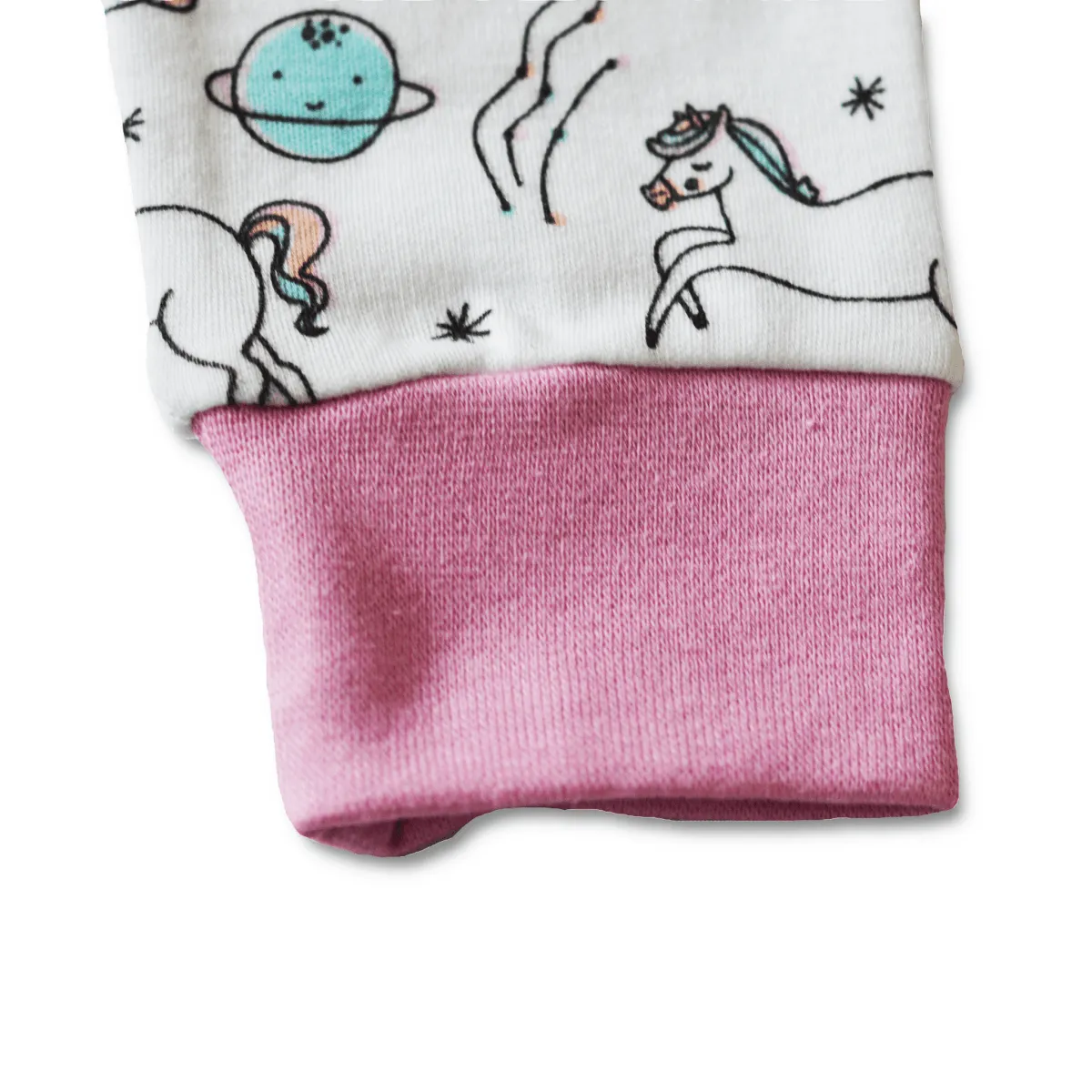 Ride A Unicorn Footed Romper