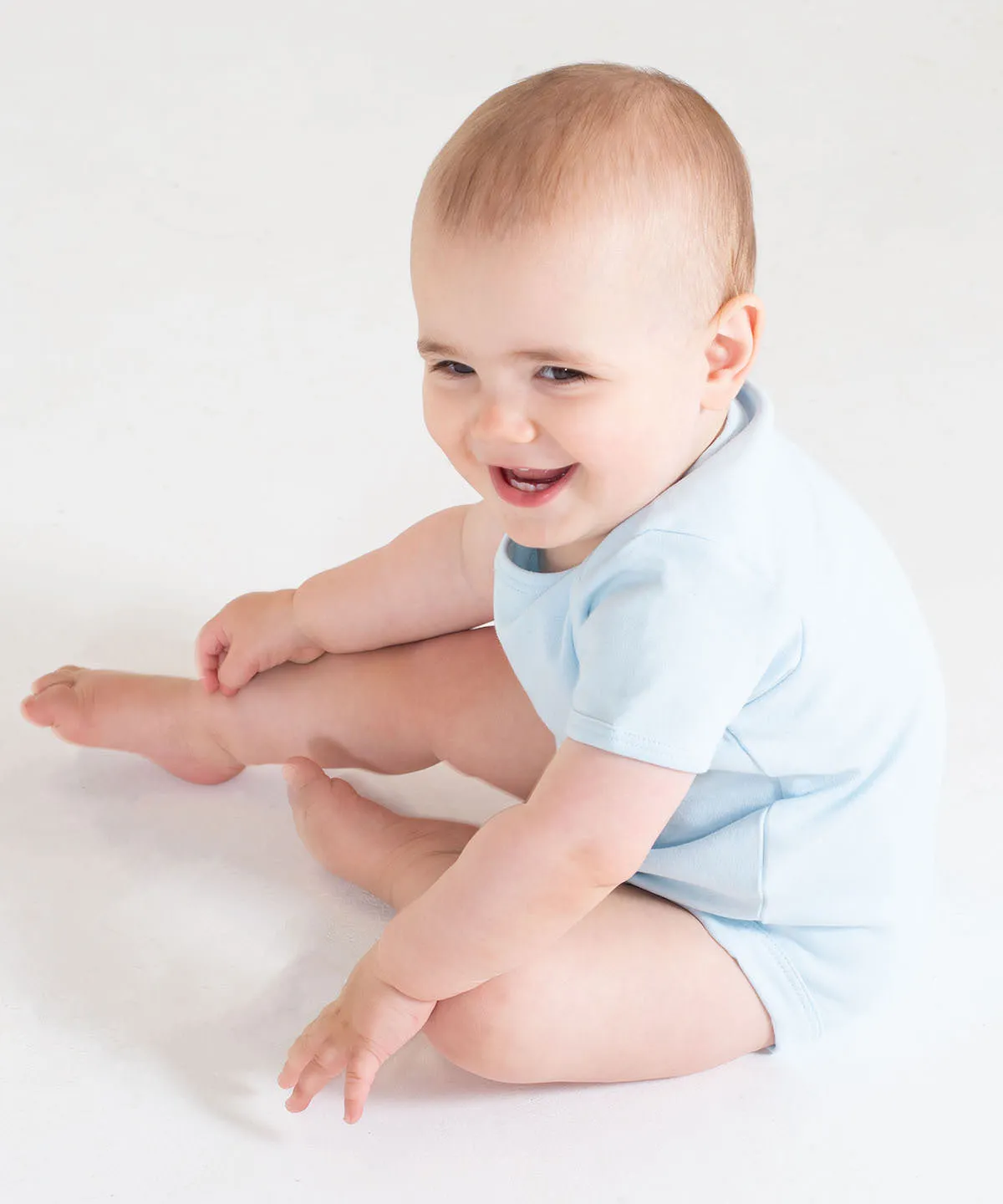 Short-sleeved bodysuit with envelope neck opening | Black