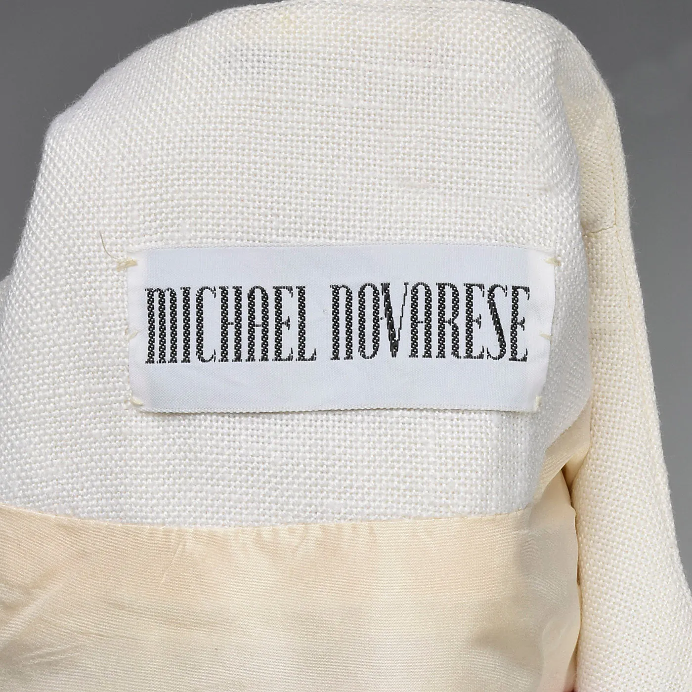 Small 1980s Michael Novarese Skirt Suit Windowpane Check
