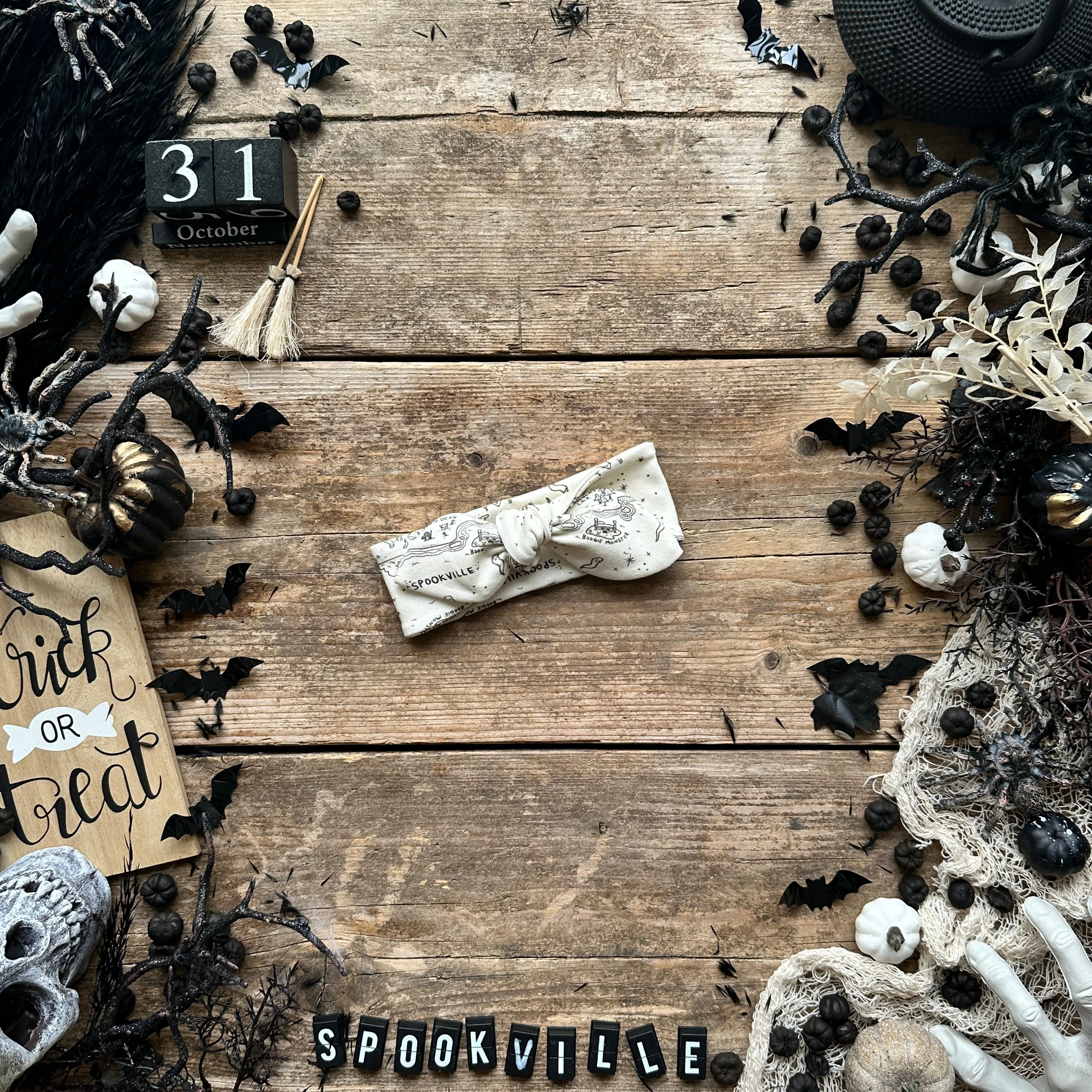 Spookville Knot Bow Headband | Ready To Post