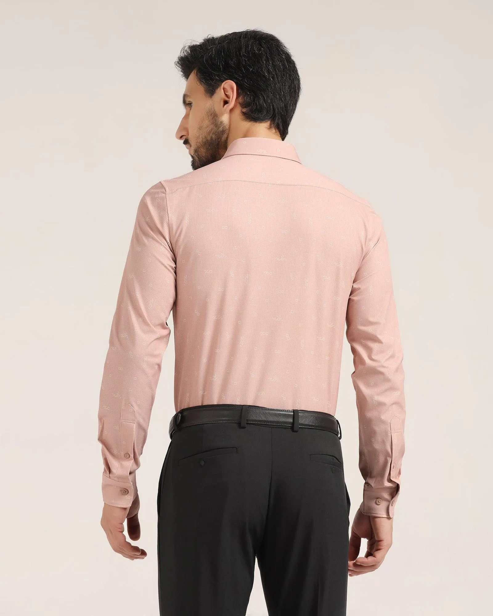 TechPro Casual Beige Printed Shirt - Tobias