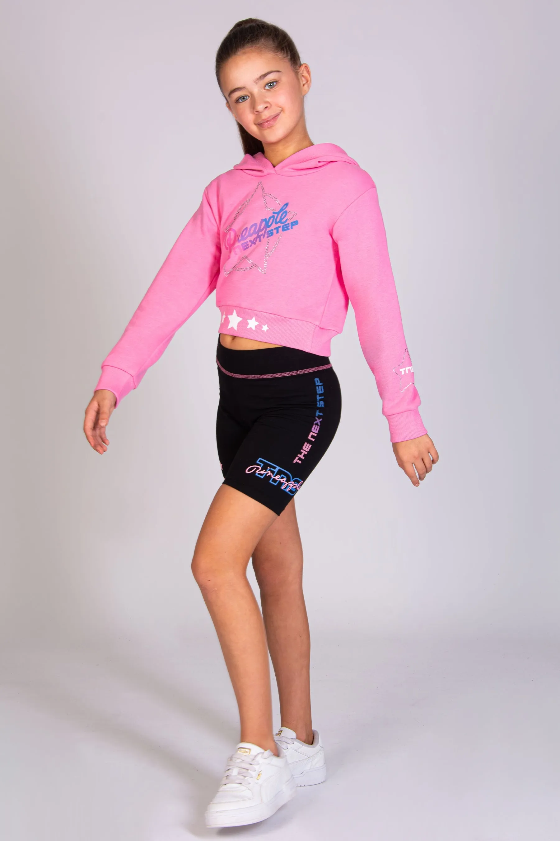 The Next Step Logo Crop Hoodie