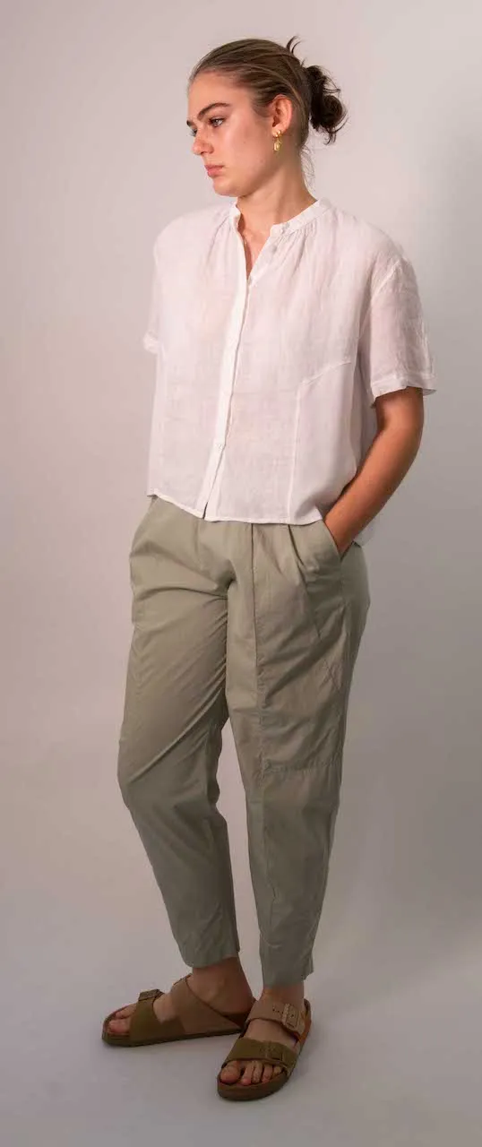 Transit Par Such Cotton Slim pant in Green Water