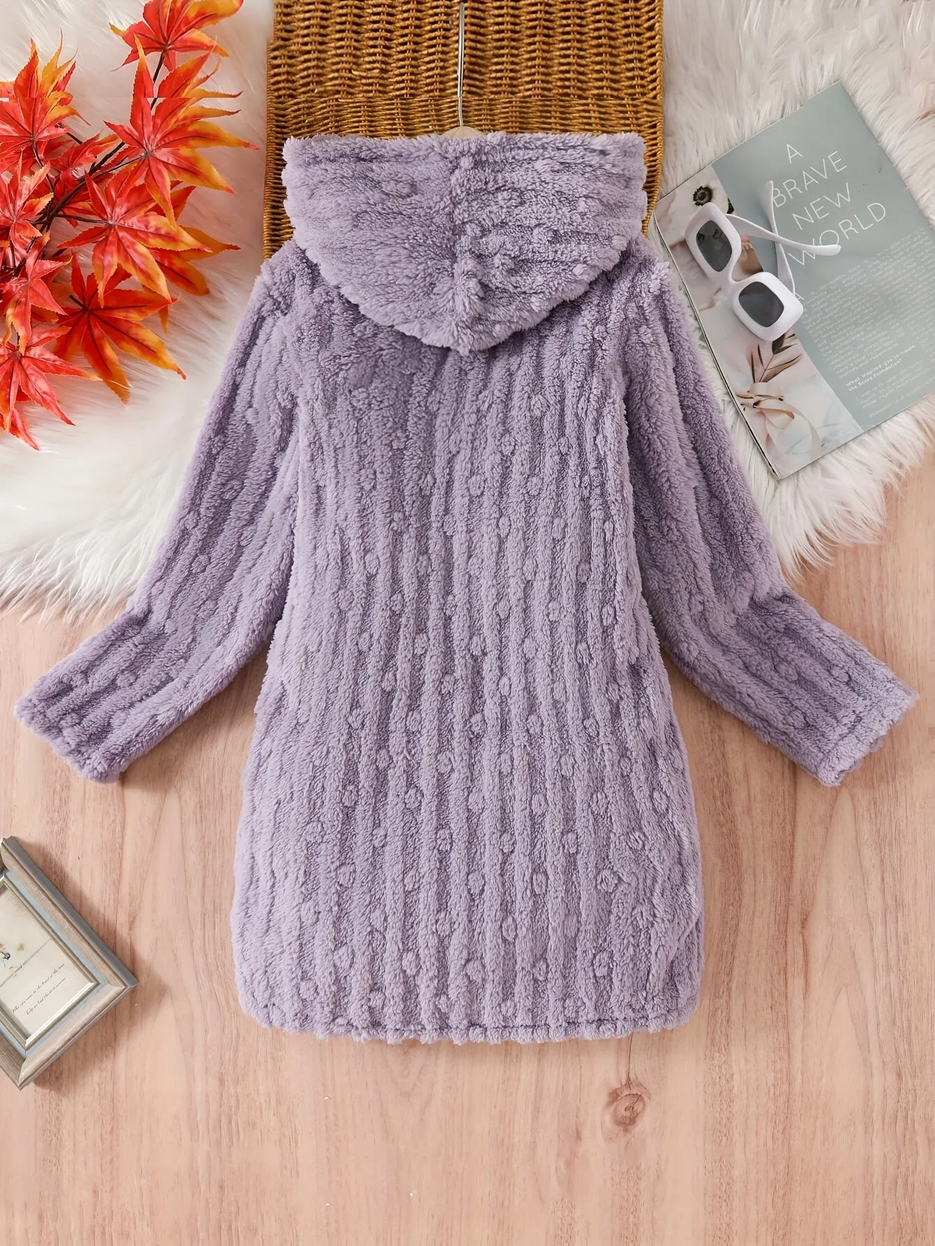 Vintage-Inspired Ribbed Fleece Long Sleeve Dress for Women - Active Dresses with Cozy Thermal Fabric, Perfect for Fall and Winter Seasons, Party, Gift, and Girl's Clothing - Soft, Warm, and Comfortable Fashion