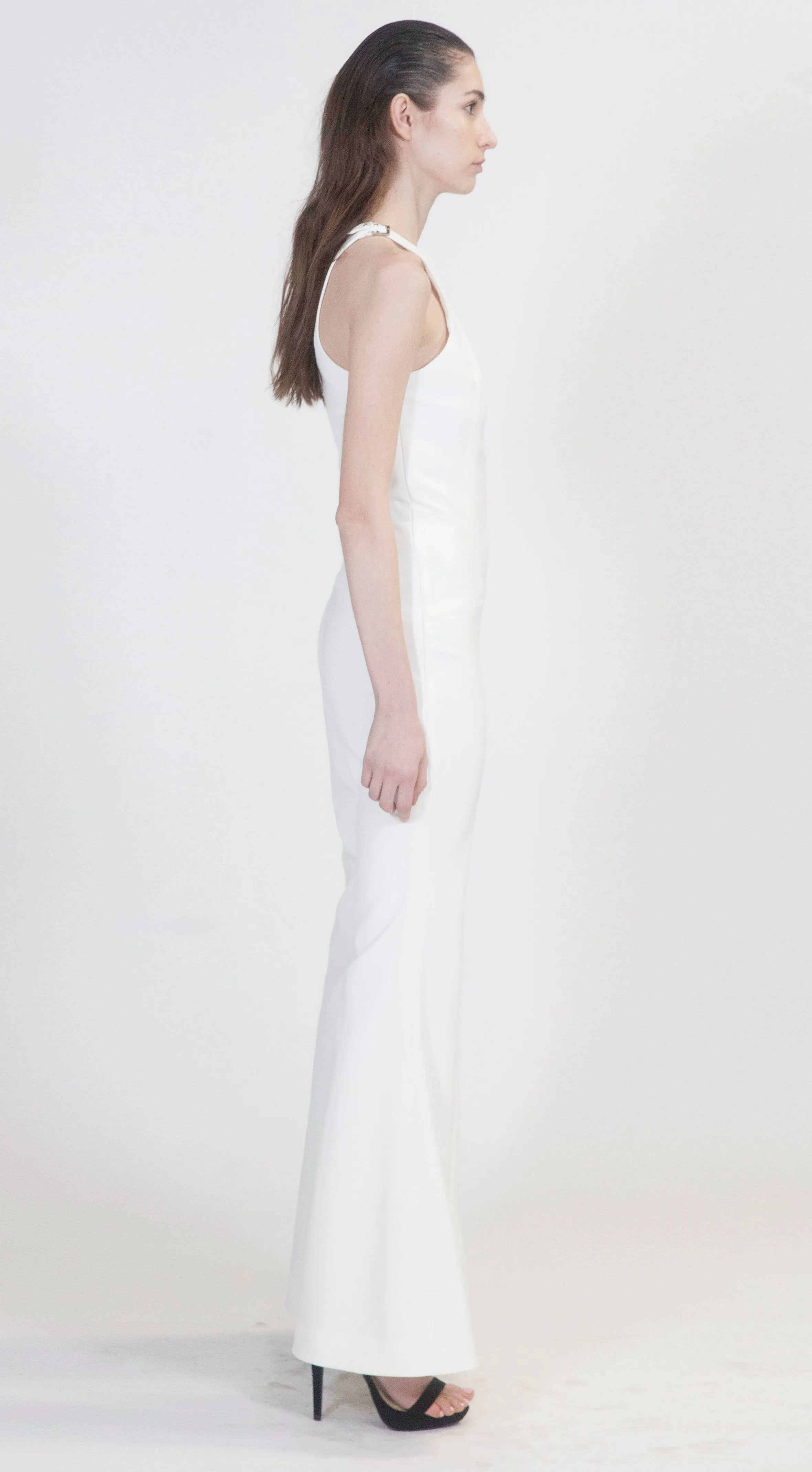 White Wide Leg Veruschka Jumpsuit