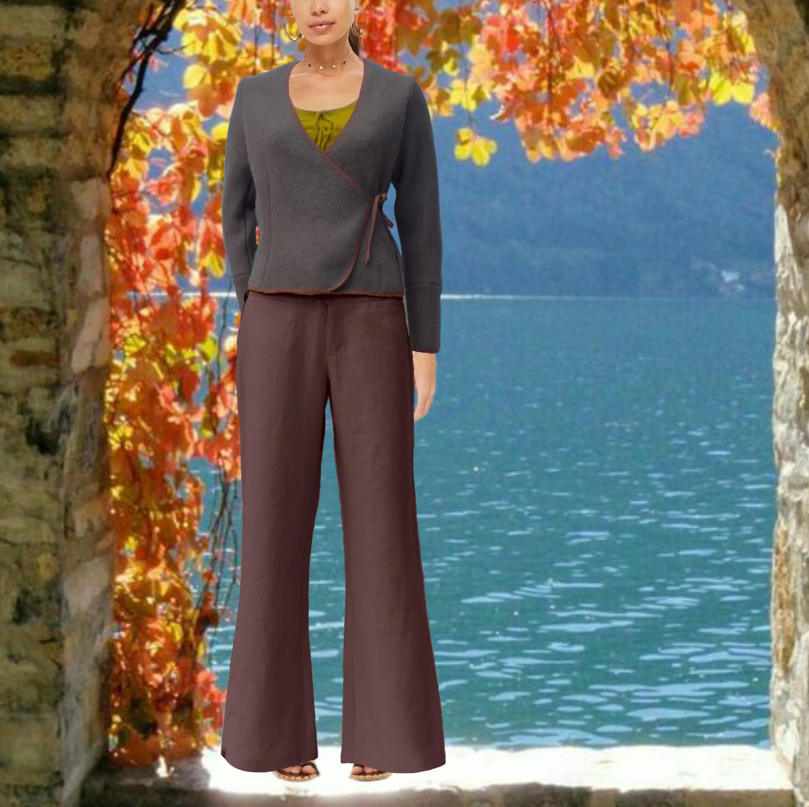 wijde linnen broek / wide linen pants