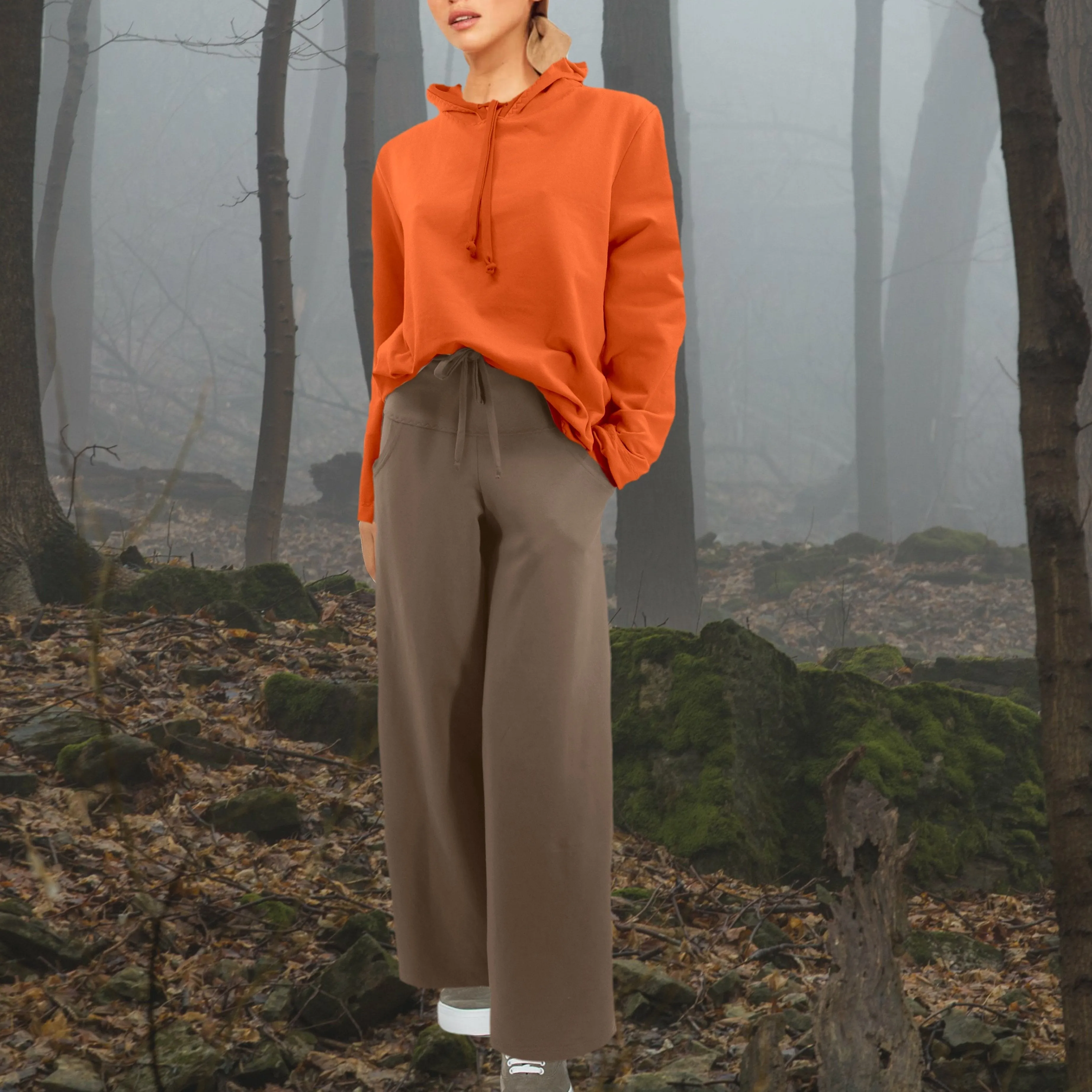 Yoga broek van soft sweat bio katoen /Yoga pants made of soft sweat organic cotton