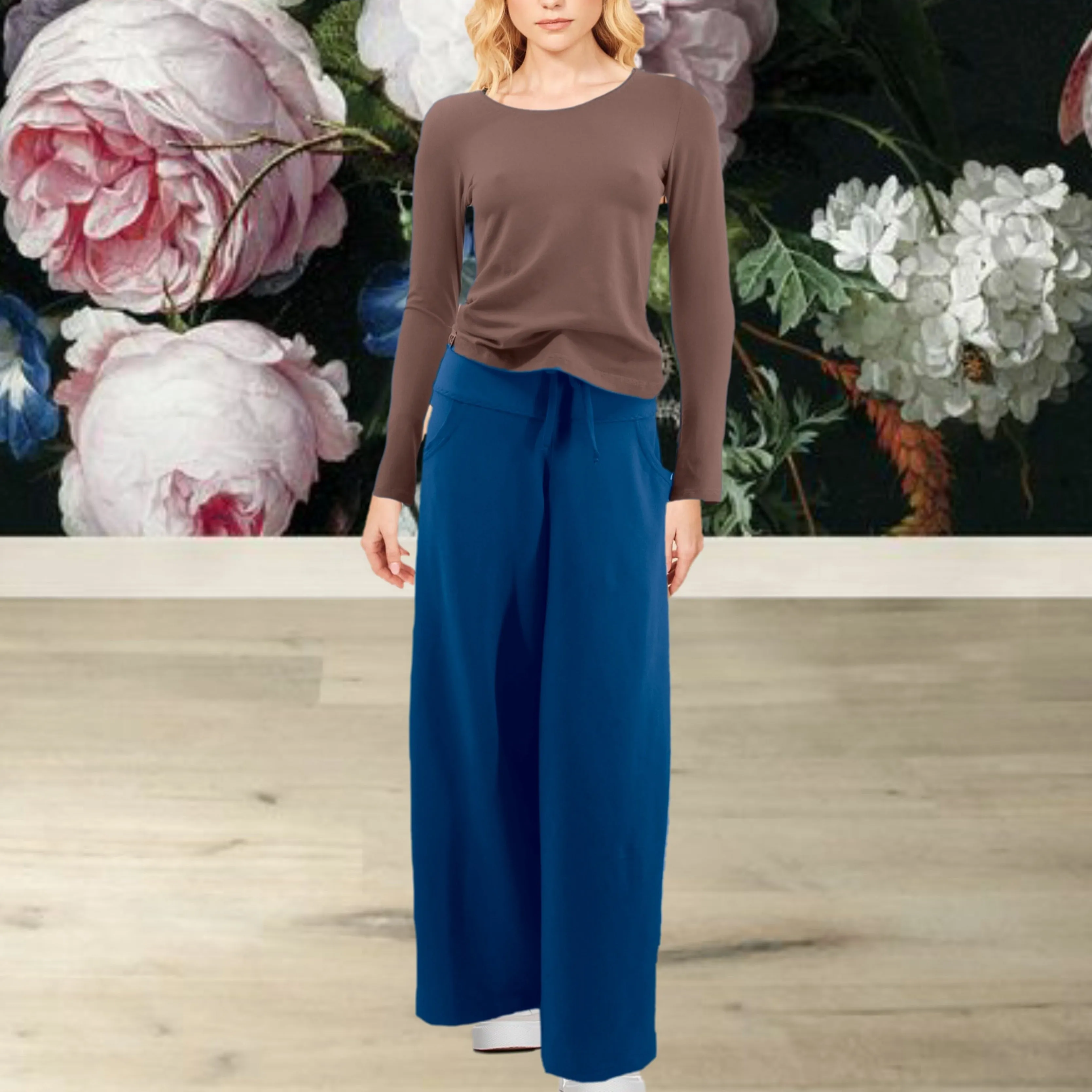 Yoga broek van soft sweat bio katoen /Yoga pants made of soft sweat organic cotton