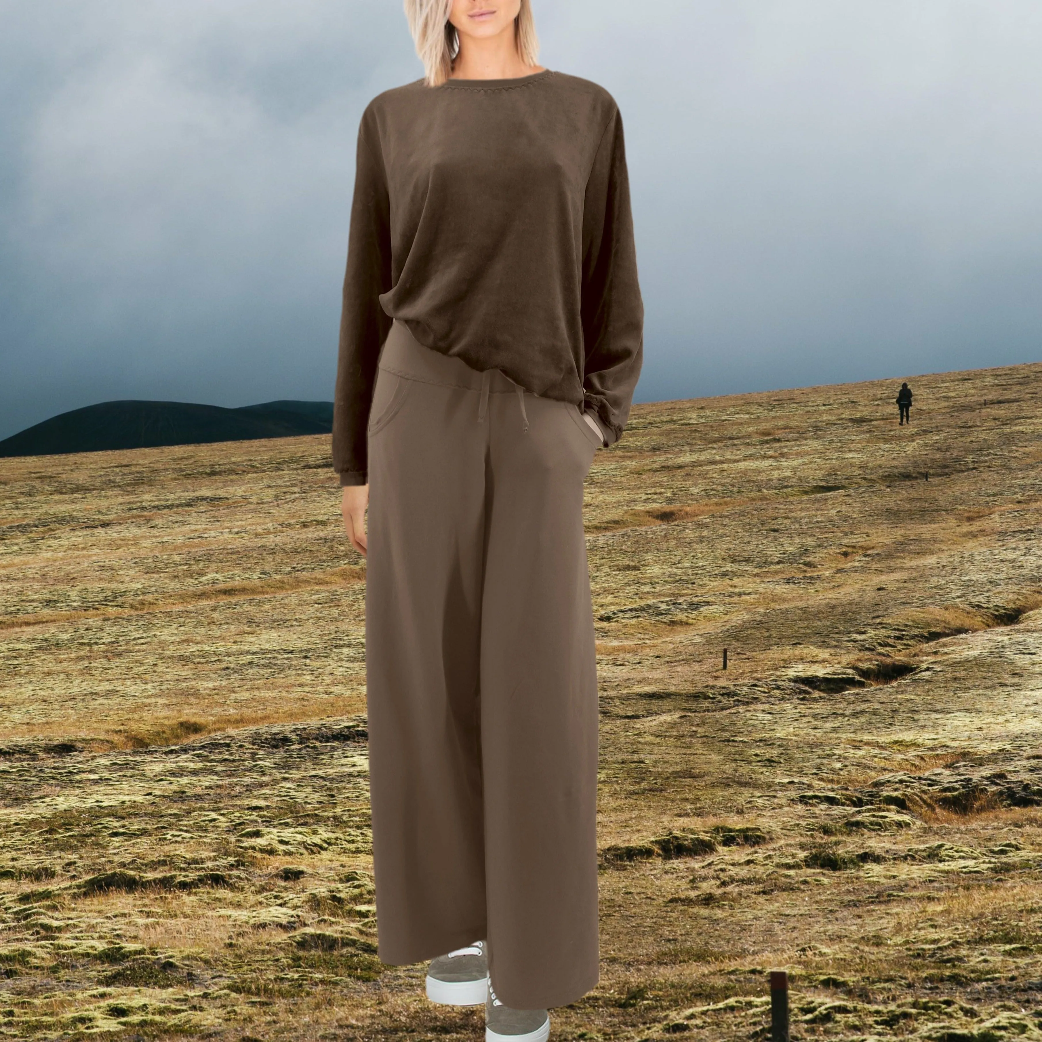 Yoga broek van soft sweat bio katoen /Yoga pants made of soft sweat organic cotton