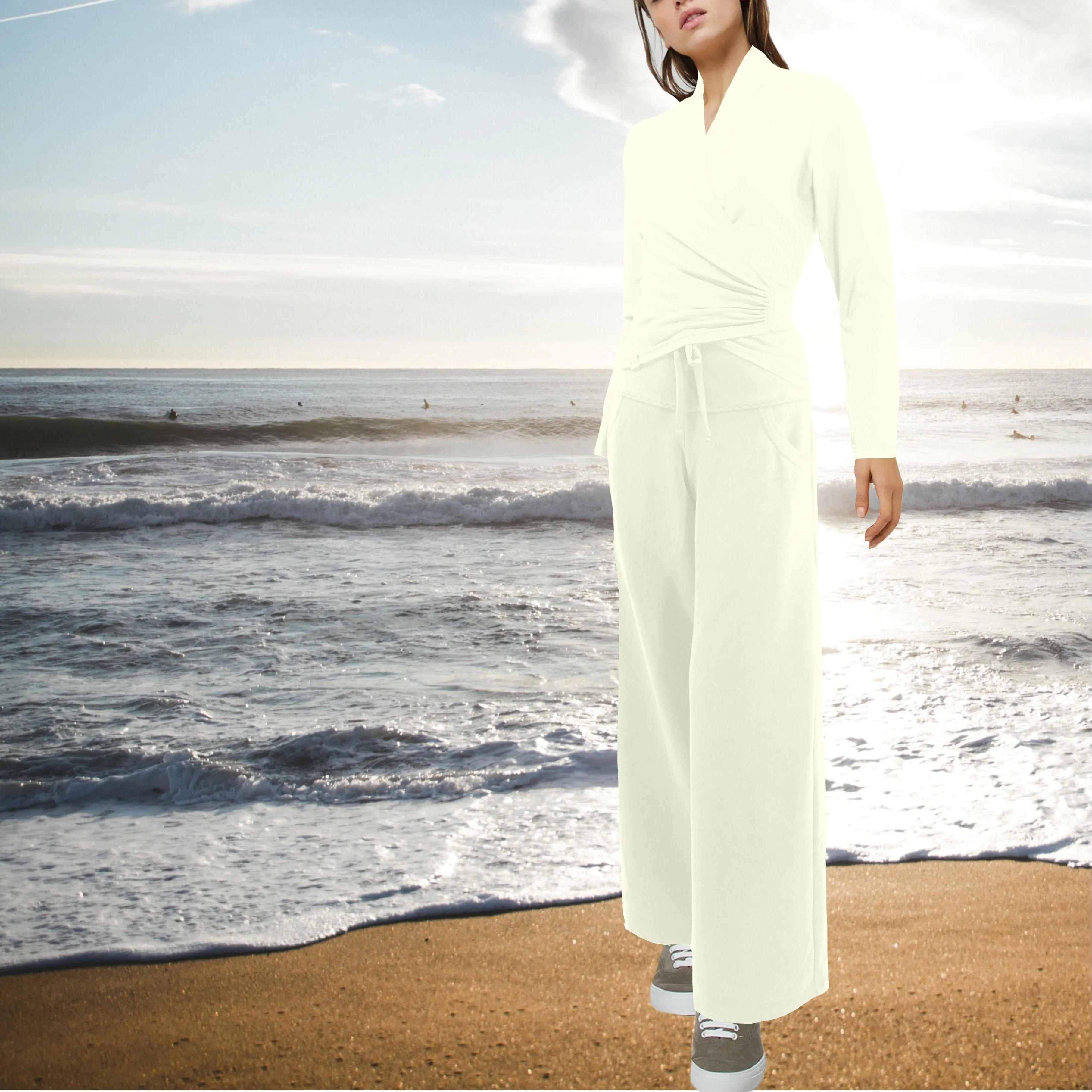 Yoga broek van soft sweat bio katoen /Yoga pants made of soft sweat organic cotton