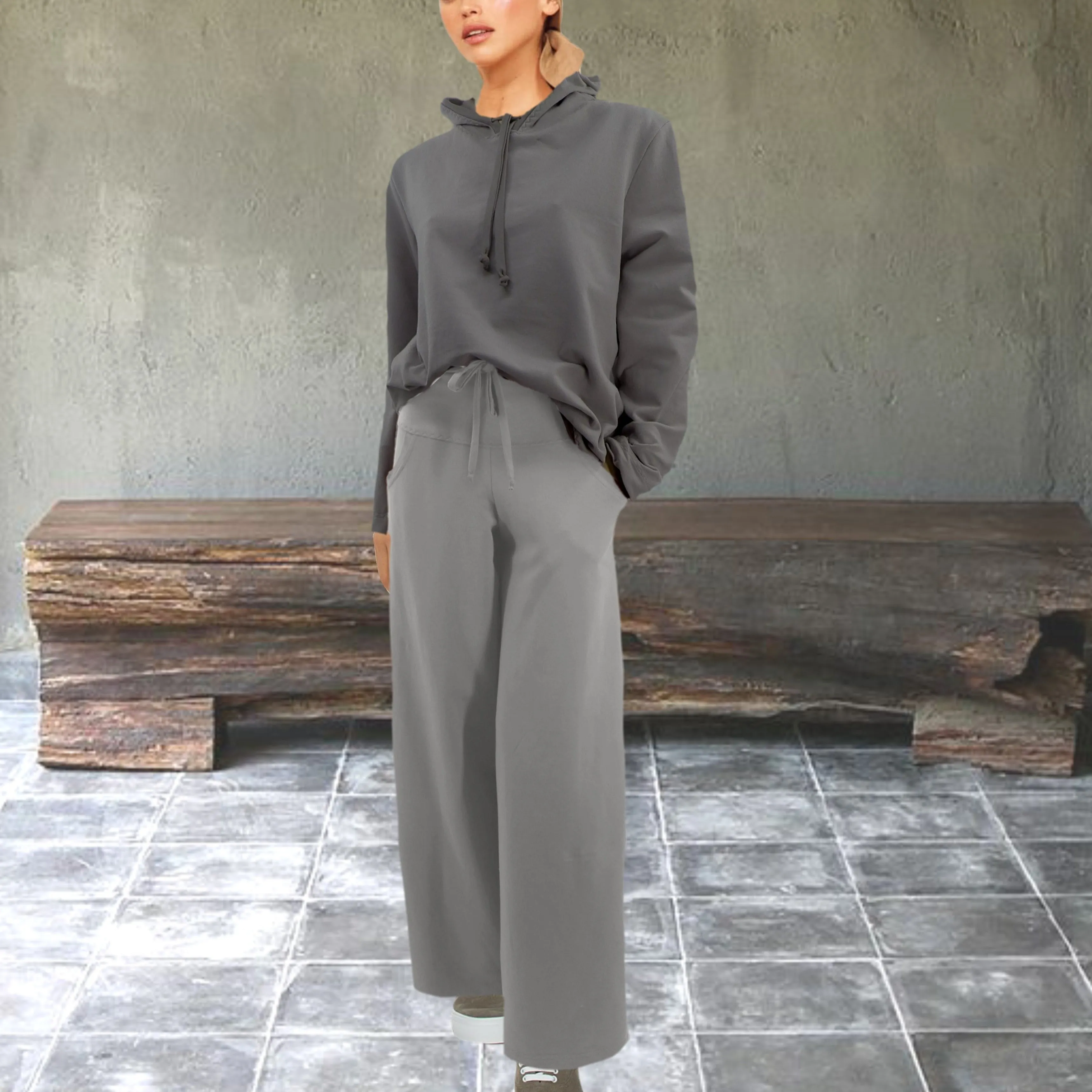 Yoga broek van soft sweat bio katoen /Yoga pants made of soft sweat organic cotton
